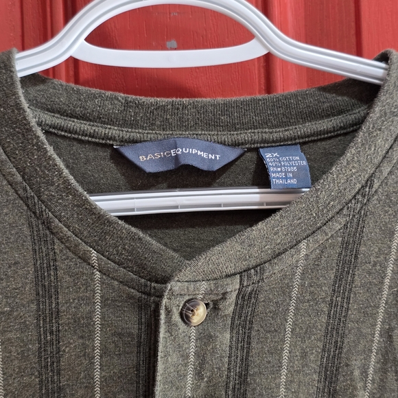 Casual Green Striped Button Down Shirt - Picture 7 of 7